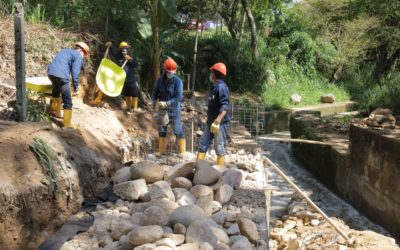 EMPAS recupera estructuras de control de cauce en Villa Helena