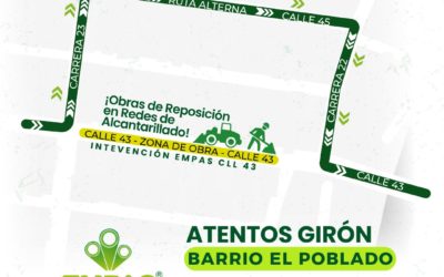 Atención al cierre vial en El Poblado de Girón